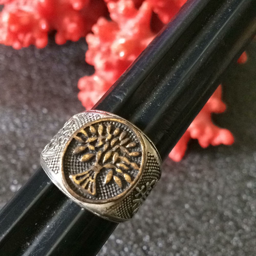 Vintage Brass Tree Ring - image 7